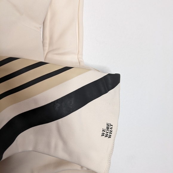 WEWOREWHAT Bandana Stripes Off-White Multi Bandeau Bra Top NEW Size S - Picture 3 of 7